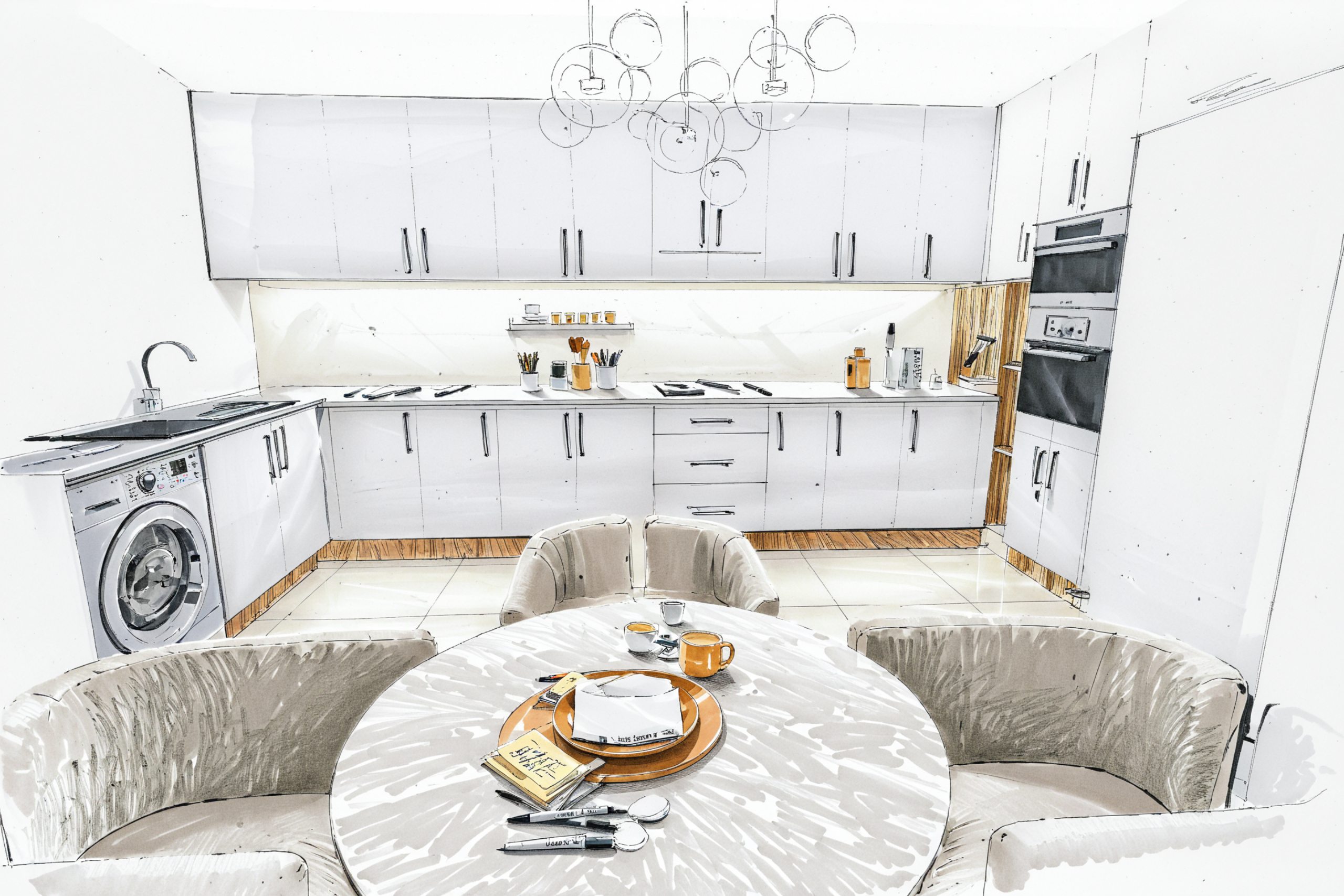 Esquisse de conception de cuisine